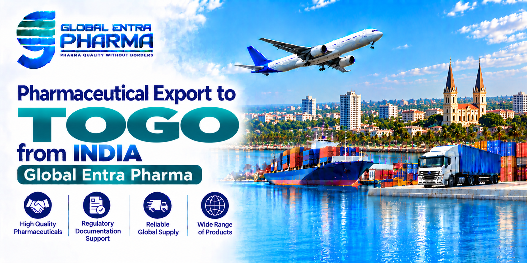 Pharmaceutical Export to Togo from India | Global Entra Pharma